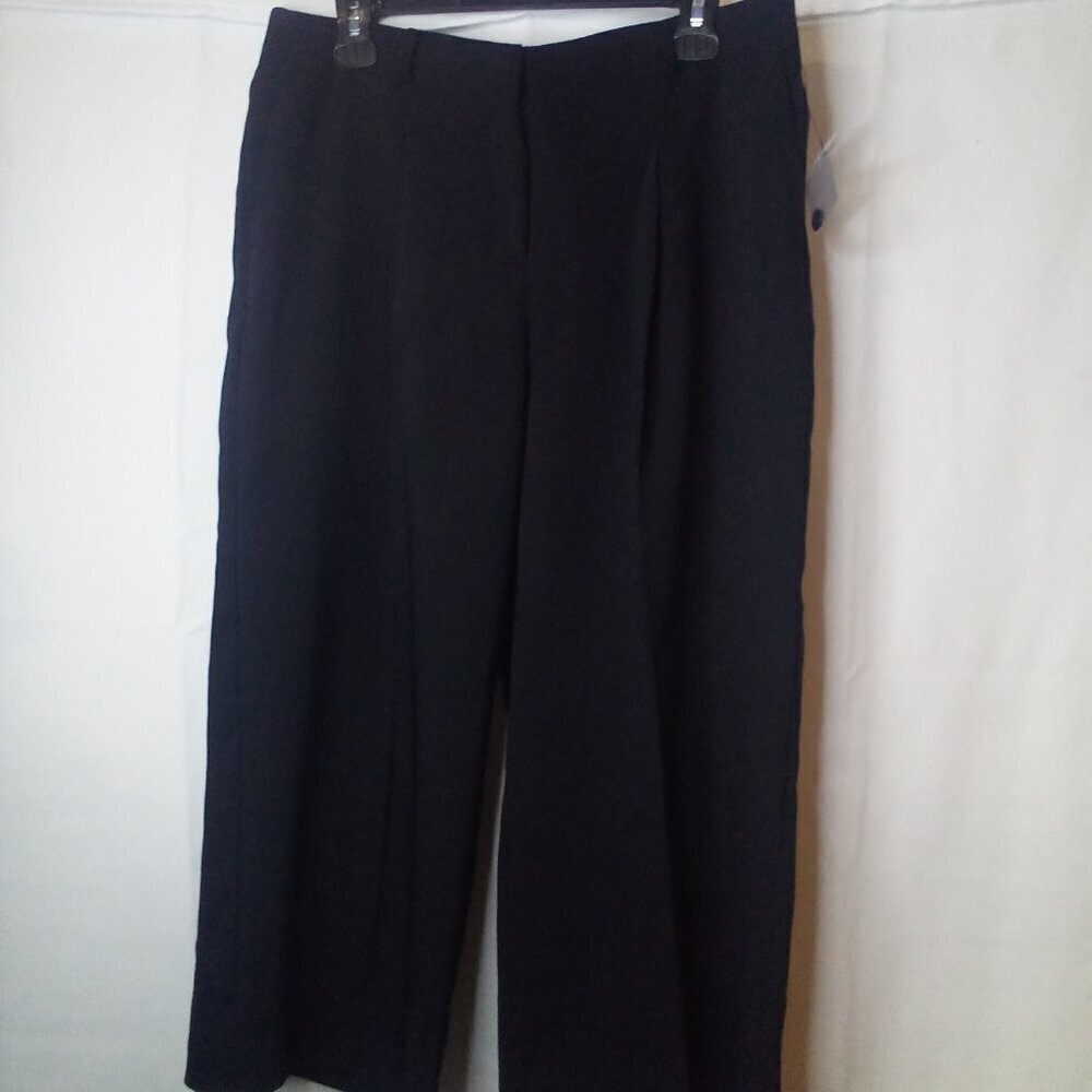 Liz Claiborne Cropped Pants Women 12P 12 Petite Classic Career Black